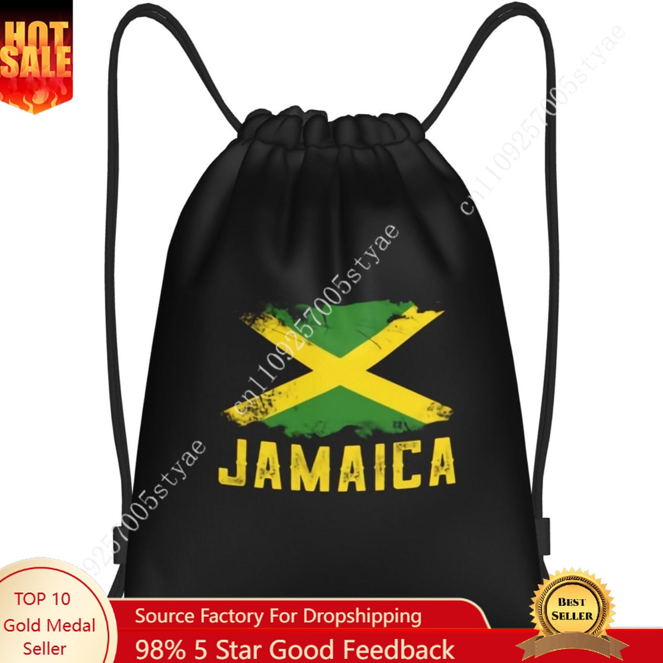 Travel Accessories For Jamaica - Jamaika-Flagge, Kordelzug, Rucksack, Sport, Balltaschen, Sport,