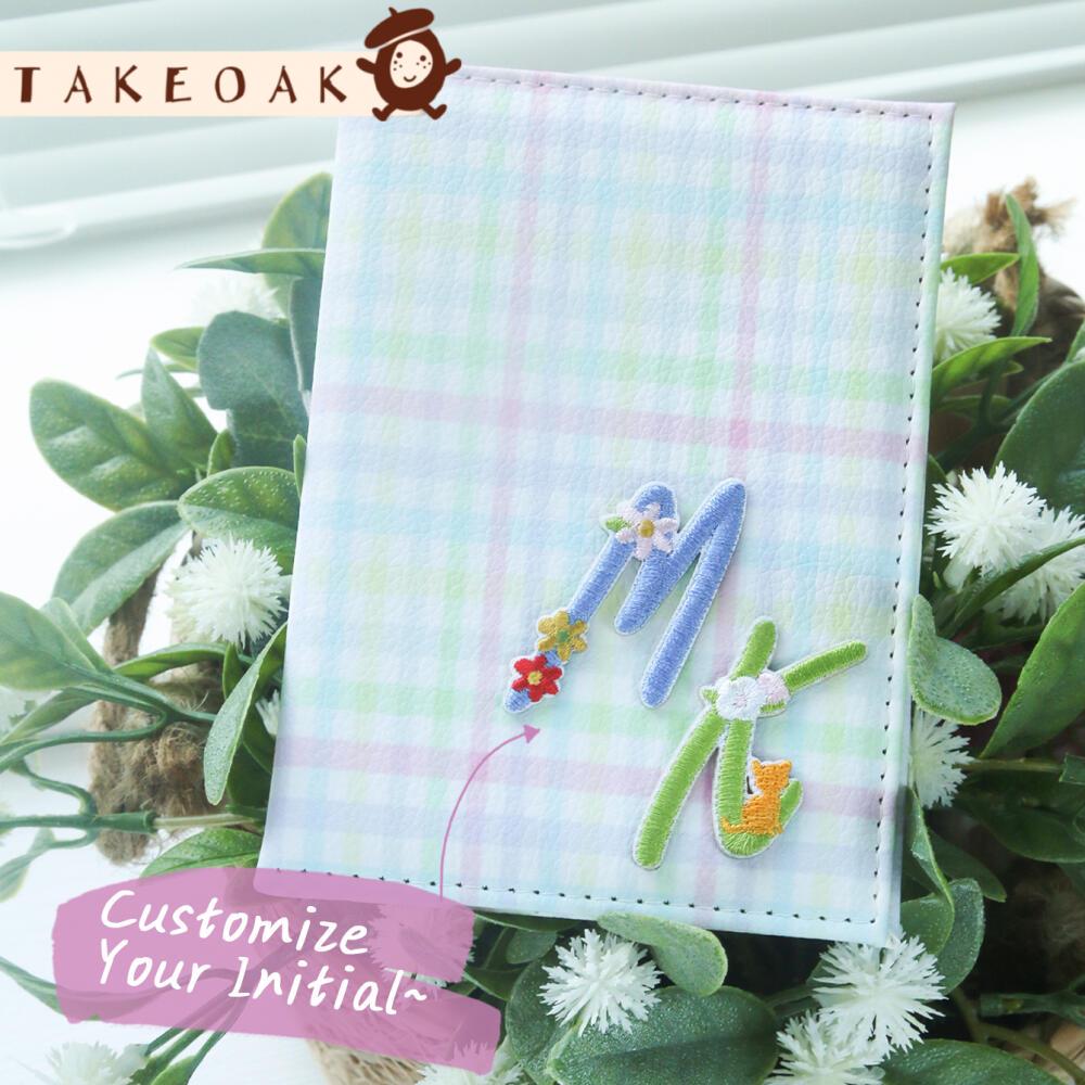 Travel Accessories Hong Kong - Personalisierte Maßgefertigte Blumen-Stickerei Initialen Passhülle Reisepass-Etui