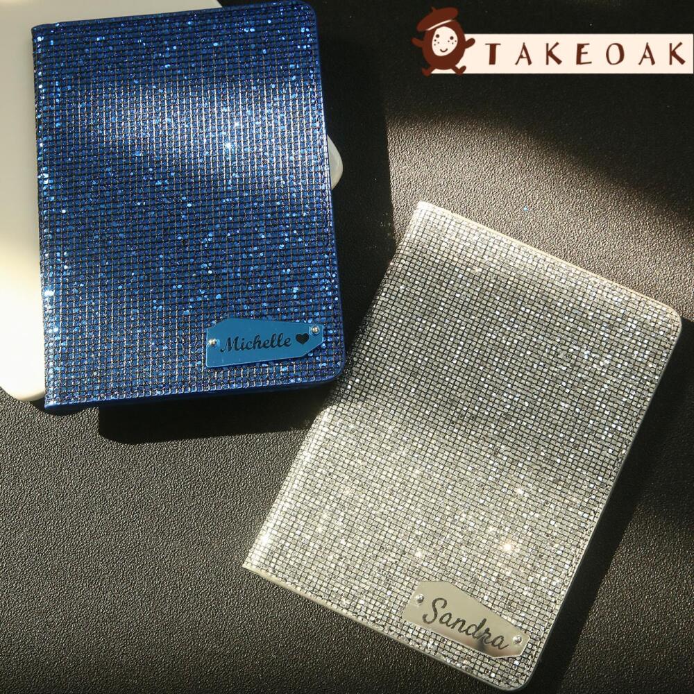 Travel Accessories Hong Kong - Personalisierte Gravierte Namensschild-Passhülle Individuell Gestalteter Strass-Bling