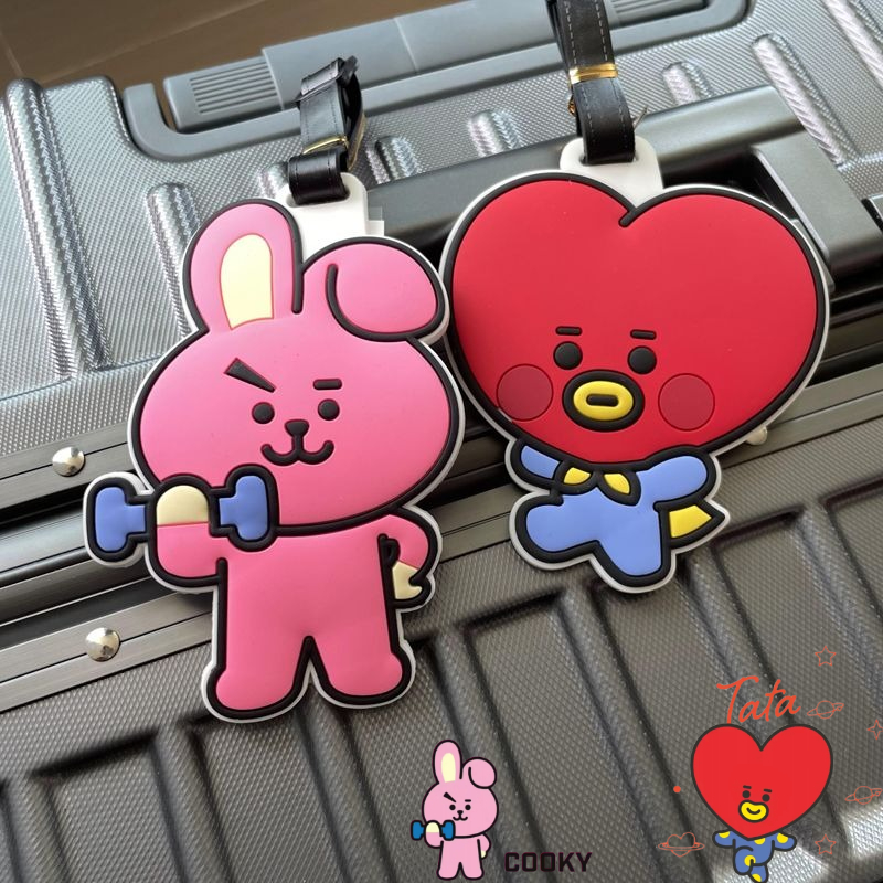 Travel Accessories Gift Set - BT21 Cartoon-Schlüsselanhänger, niedlicher Kawaii-Gepäckanhänger für Handgepäck