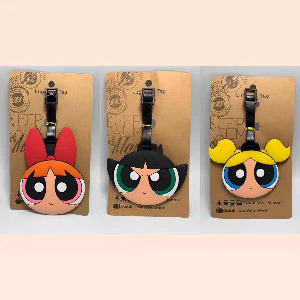 Travel Accessories Girly - Anime Powerpuff Girls Taschenanhänger Kawaii Cartoon