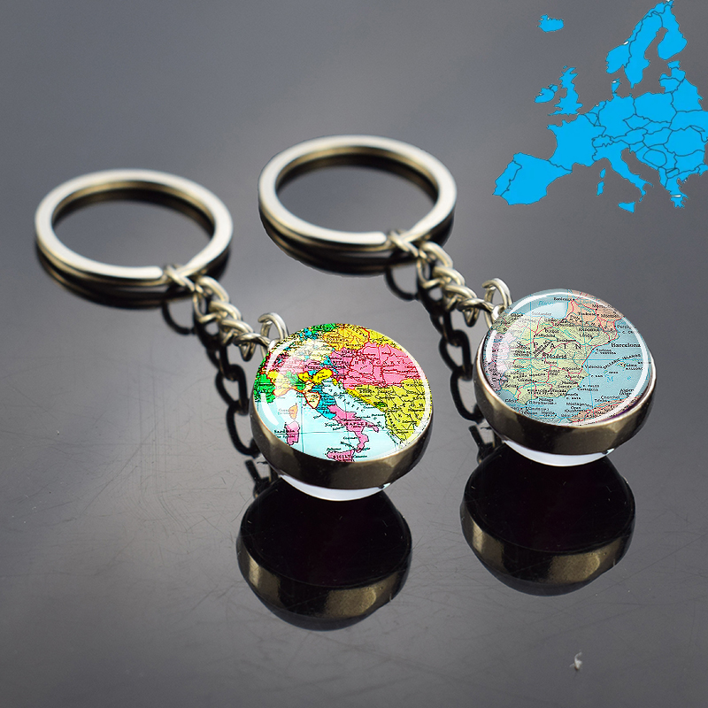 Travel Accessories Italy - Europäische Länder Karte Schlüsselanhänger Frankreich Spanien