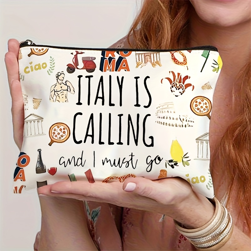 Travel Accessories Italy - „Italien ruft, ich muss gehen“-Make-up-Tasche mit