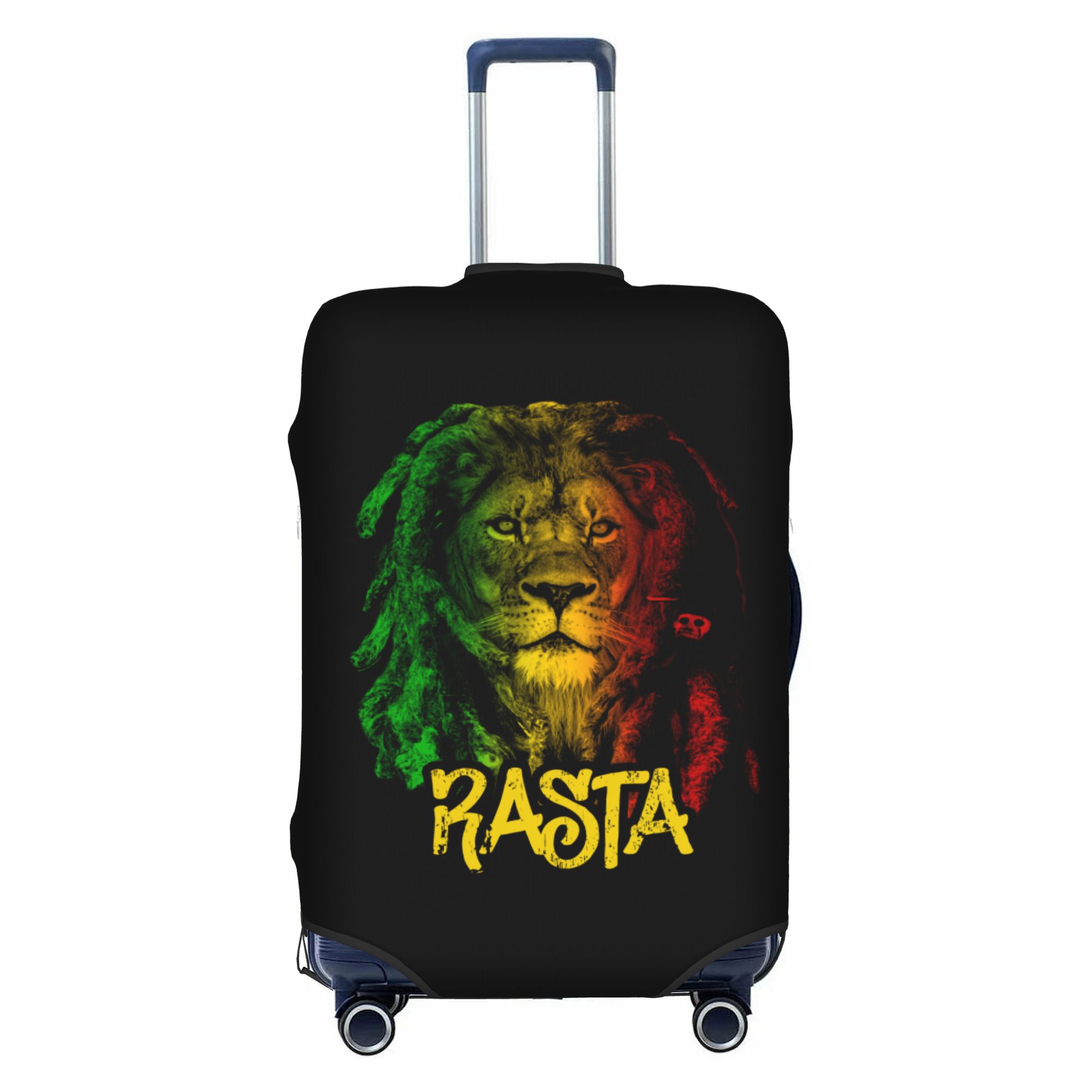 Travel Accessories For Jamaica - Kofferhülle mit Jamaika-Flagge, Rasta-Kofferhülle, niedliche Kofferschutzhülle