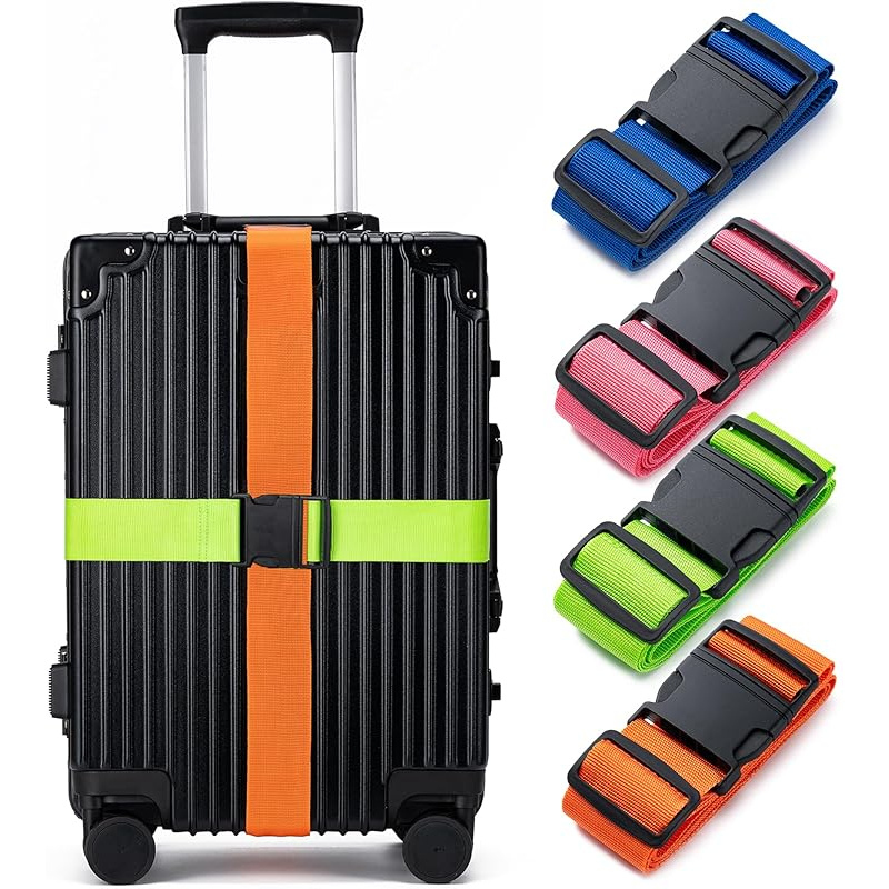 Travel Accessories Kit Bag - 4-teiliges Gepäckgurt-Set, Gepäcksicherungsgurt, Gepäckgurt, zum Verschließen