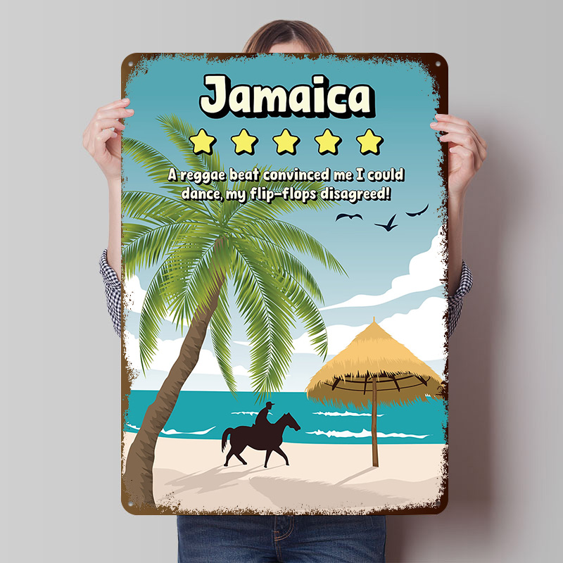 Jamaica Lustiges Reise-Metallp – Travel Accessories For Jamaica Bewertung und Preis