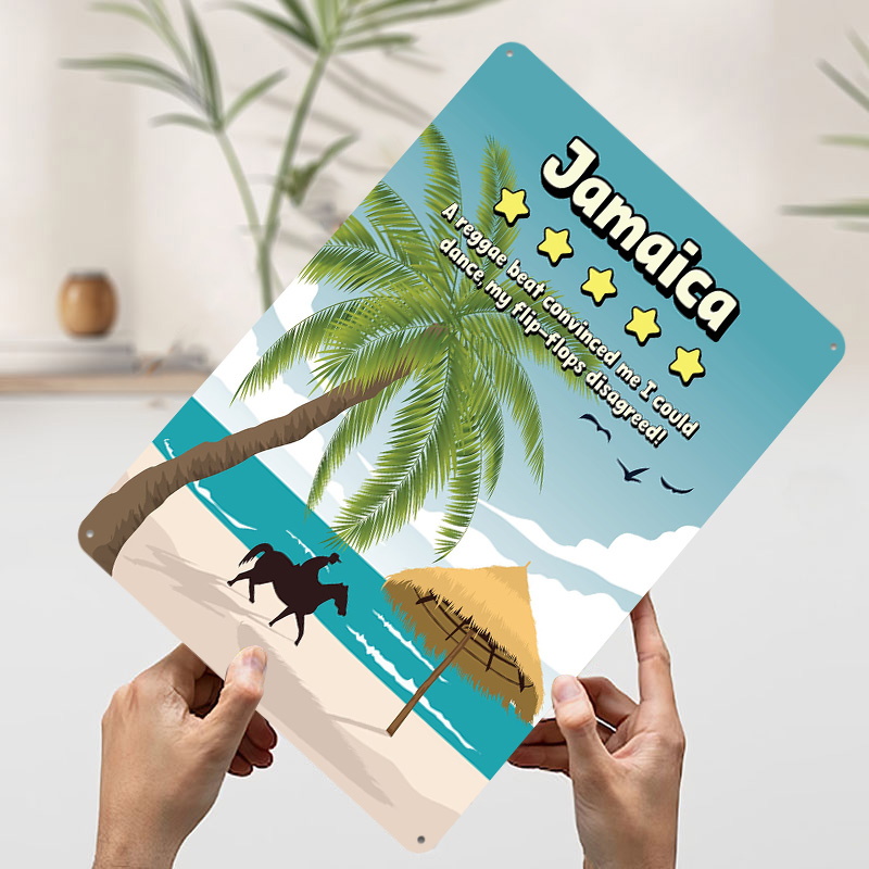 Jamaica Lustiges Reise-Metallp – Travel Accessories For Jamaica Bewertung und Preis