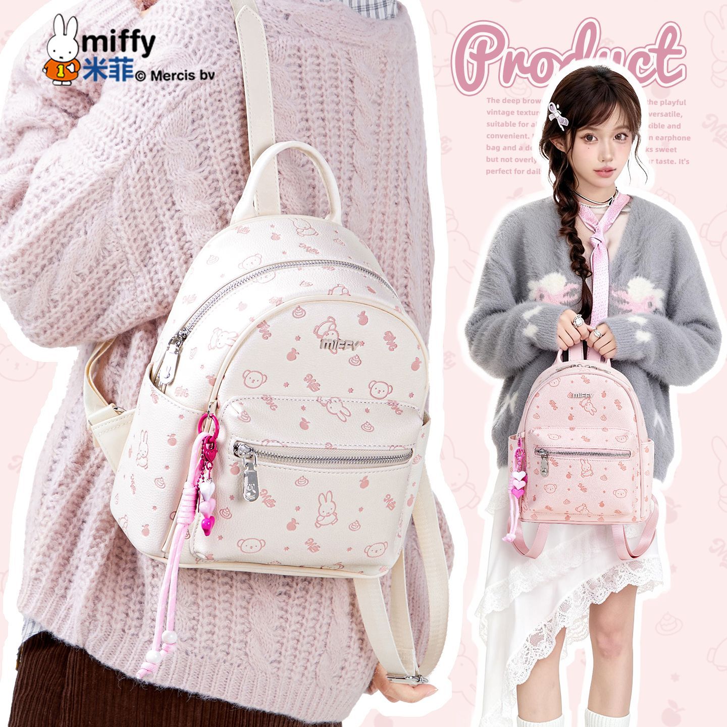 Anime Miffy Rucksack Geprägt 2 – Travel Accessories Girly Bewertung und Preis