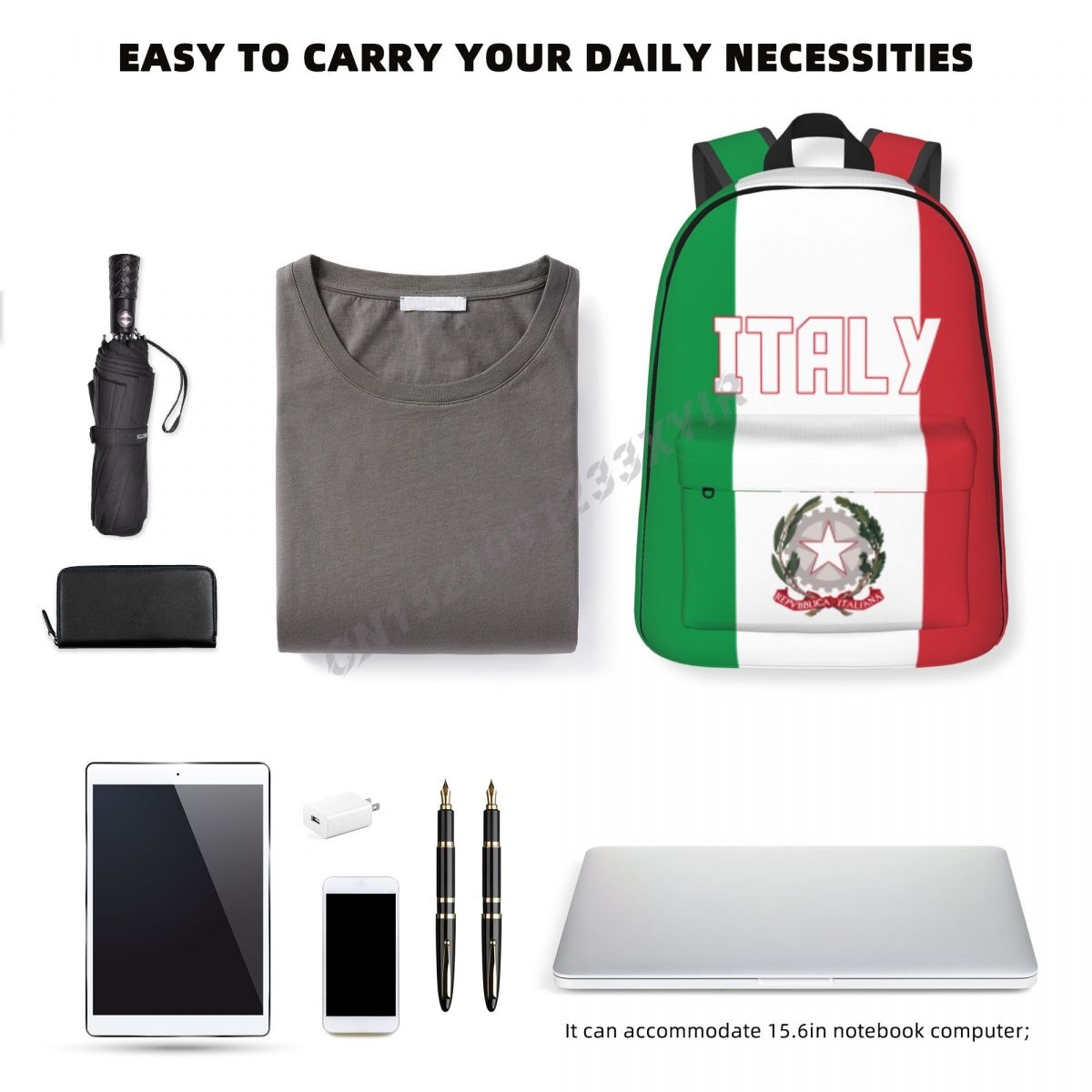 Unisex Rucksack Italien Flagge – Travel Accessories Italy Bewertung und Preis