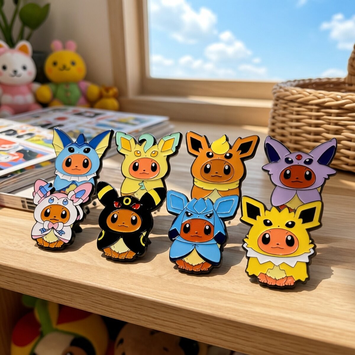 Kawaii Pokemon Anime Eevee Cos – Travel Accessories Girly Bewertung und Preis